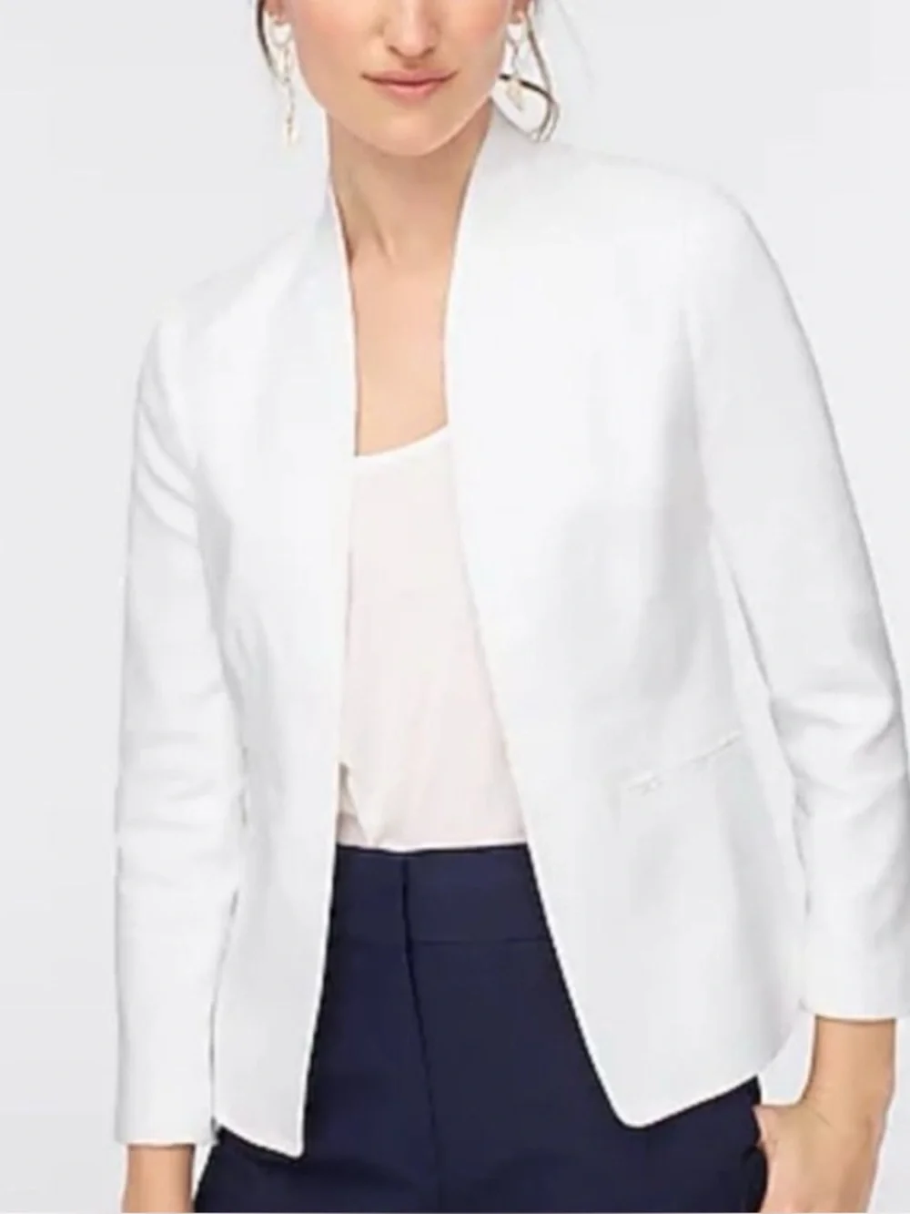 NWT J.Crew | Going Out Blazer in Linen | White | Size 10
